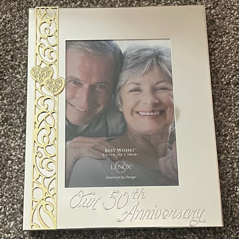 Lenox 50th Anniversary Silver Plated 5x7 frame